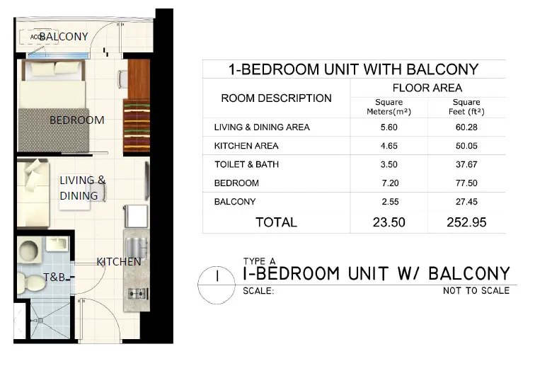 https://manilacondohub-smdc.com/images/properties/south/unit-layouts/02 - SOUTH - Type A 1BR with balcony (+23.50sqm).webp